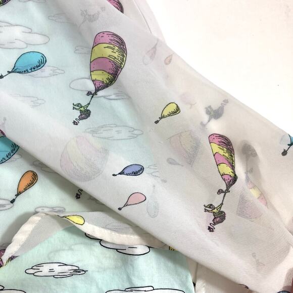 Dr Seuss Oh The Places Youll Go Hot Air Balloon Clouds Layered Sheer Tunic Dress - Picture 8 of 10